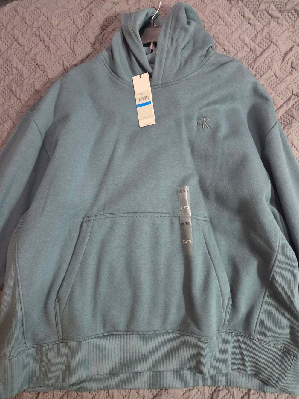 Calvin Klein Archive Logo Relaxed Fleece Hoodie Size XL/TG